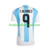 Fußballtrikots Argentinien Julian Alvarez 9 Copa America 2024 Kurzarm Heimtrikotsatz kaufen